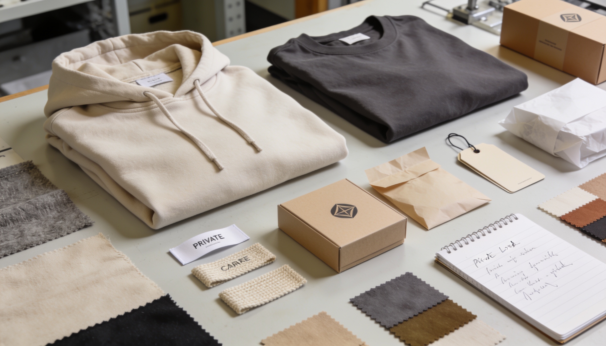 Private label clothing production in Turkey with branded garments and labels