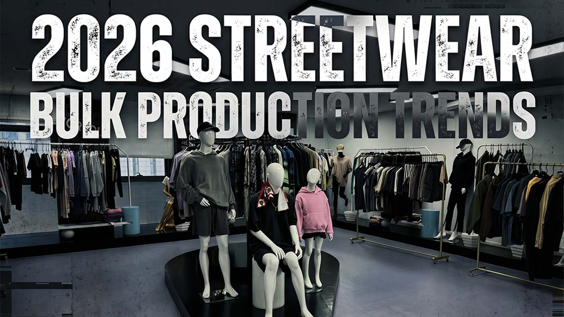 Streetwear production process in Turkey with hoodies, fabrics, and garment manufacturing
